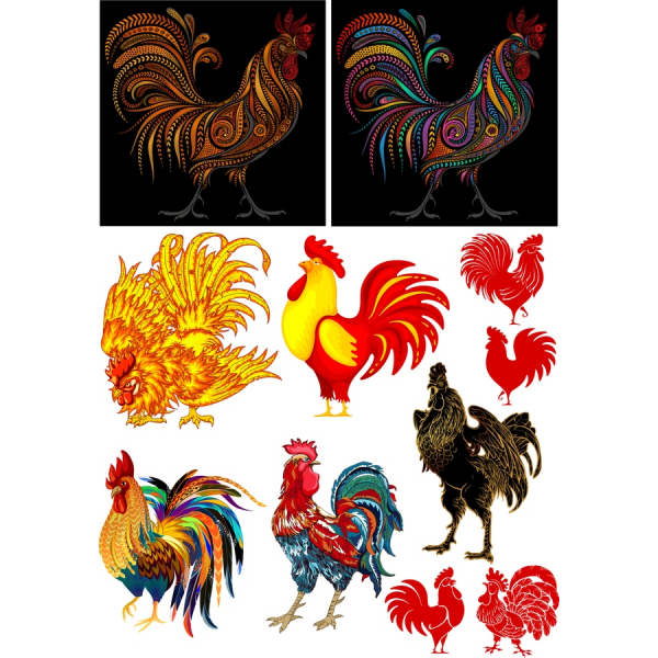 Kana Pilte Vector Set - Elavat &amp; Mitmekülgne Illustratsioonid