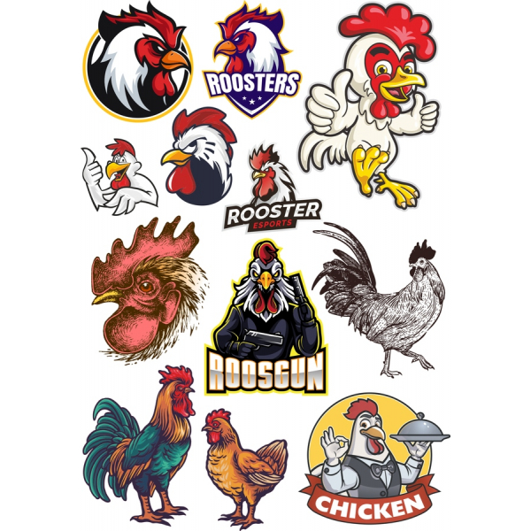 Wektor zestaw klipartów Rooster - Wysokiej jakości pliki w formacie SVG i PNG Wektor zestaw klipartów Rooster - Wysokiej jakości pliki w formacie SVG i PNG