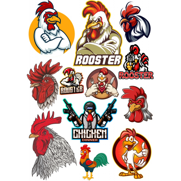 Rooster Vector Clipart Set - Dynamic SVG Illustrations for Creative Projects Rooster Vector Clipart Set - Dynamic SVG Illustrations for Creative Projects