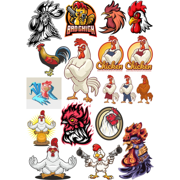 Fanki Piletinu Clipart Snop - Nestašna Vektor Ilustracije