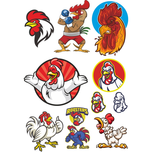 Rooster Vector Clipart مجموعه تصاویر پر جنب و جوش برای پروژه های خود را Rooster Vector Clipart مجموعه تصاویر پر جنب و جوش برای پروژه های خود را
