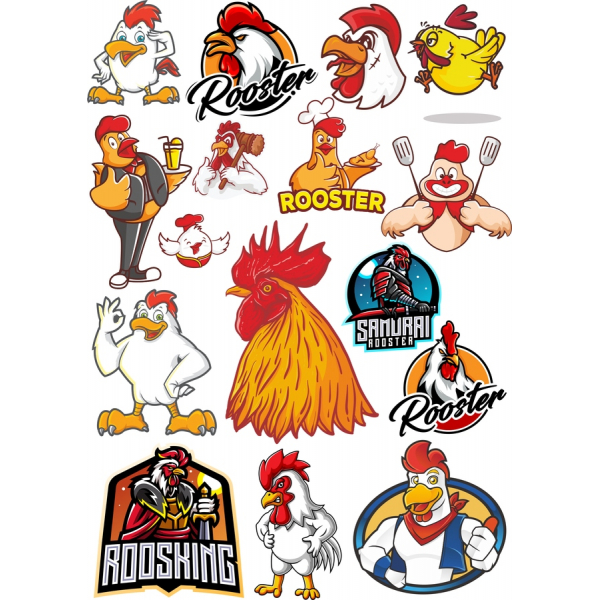 Rooster Vektor Samling Humoristiske & Unikke Designs Rooster Vektor Samling Humoristiske & Unikke Designs