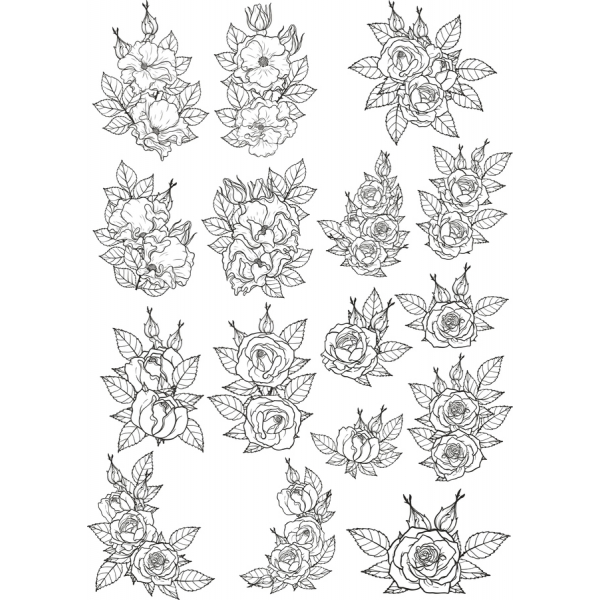 Dessinés À La Main Floral Vector Clipart Set Dessinés À La Main Floral Vector Clipart Set