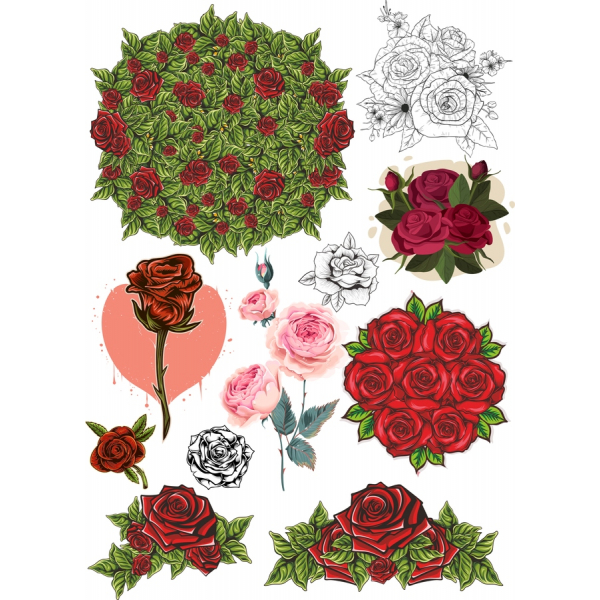 Rose Inspiration Vector Clipart Bundle Rose Inspiration Vector Clipart Bundle