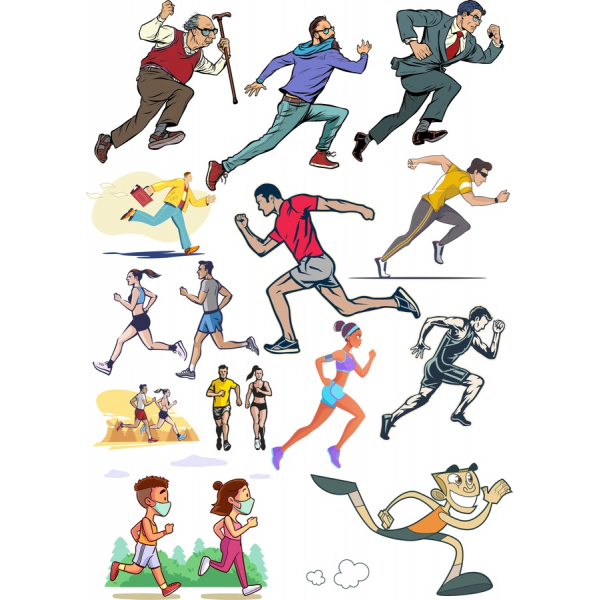 Lifandi Vektor Clipart Safn af Gangi Myndir