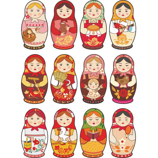 ራሽኛ Matryoshka የታዘዘ ቅድሚያ ክምችት