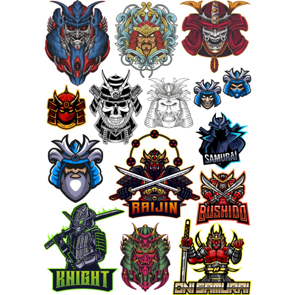 Samurai Legends Vector Clipart Set Samurai Legends Vector Clipart Set
