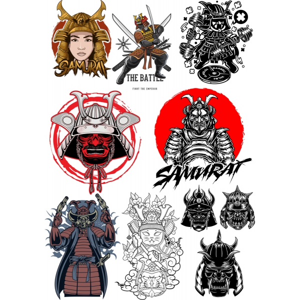Bundel Clipart Vektor Samurai-Ilustrasi SVG & PNG Bundel Clipart Vektor Samurai-Ilustrasi SVG & PNG