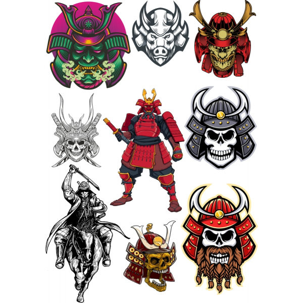 Samurai Warrior Vector Clipart Bundle Samurai Warrior Vector Clipart Bundle