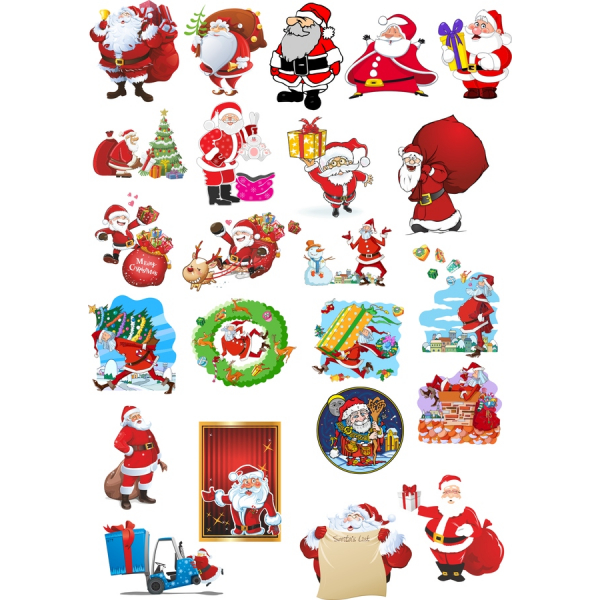 Santa Claus Vector Illustrations Bundle