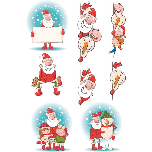 Julestemning Vektor Clipart Sæt Julestemning Vektor Clipart Sæt