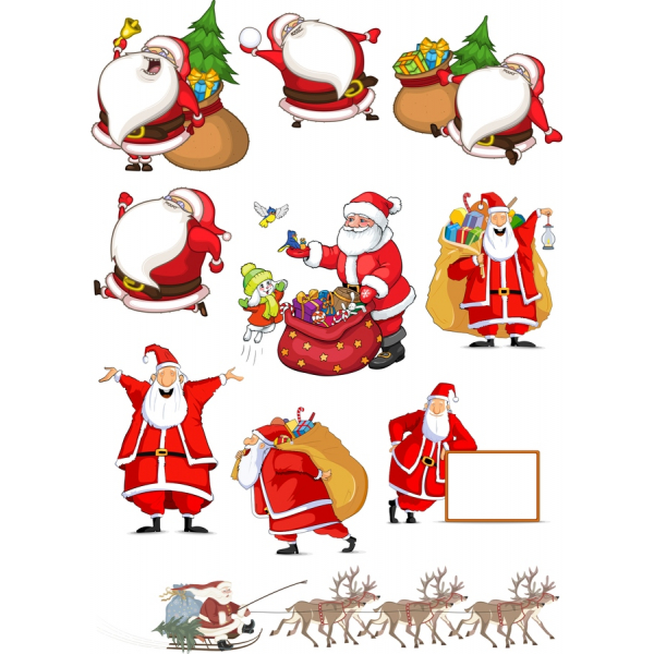 Babbo Natale Vettoriali Illustrazioni Bundle Babbo Natale Vettoriali Illustrazioni Bundle