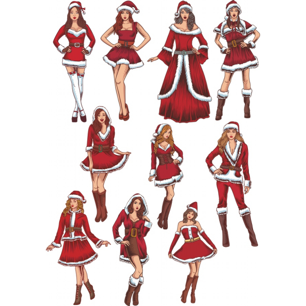ซานตามองผู้หญิงเว็กเตอ Clipart สวมเสื้อกันหนาวได้ ซานตามองผู้หญิงเว็กเตอ Clipart สวมเสื้อกันหนาวได้