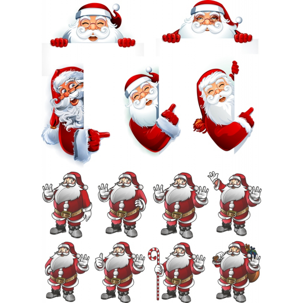 سانتا كلوز Clipart ناقلات حزمة سانتا كلوز Clipart ناقلات حزمة