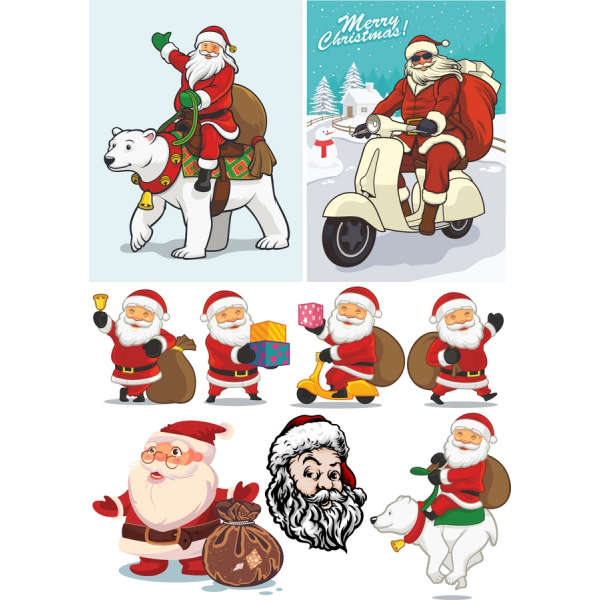 Santa Claus Vector Clipart Bundle Santa Claus Vector Clipart Bundle