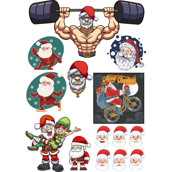 Santa Claus Vektorové Kliparty Bundle