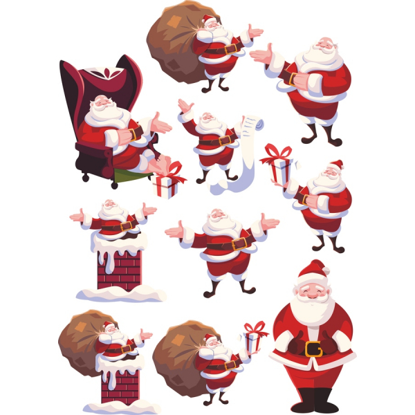 Deda Mraz Vektor Clipart Postavio Deda Mraz Vektor Clipart Postavio