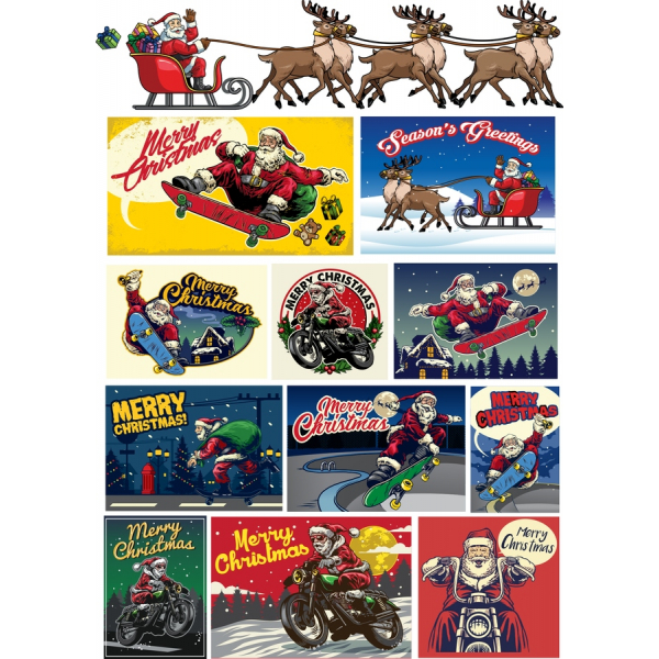 Santa's Adventures Vector Clipart Bundle Santa's Adventures Vector Clipart Bundle