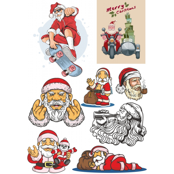 Santa Clipart Bundle - Vektorové Ilustrace pro Svátek Projektů Santa Clipart Bundle - Vektorové Ilustrace pro Svátek Projektů