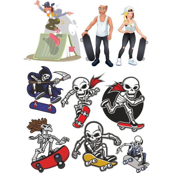 La Planche À Roulettes Des Illustrations Vectorielles Bundle La Planche À Roulettes Des Illustrations Vectorielles Bundle