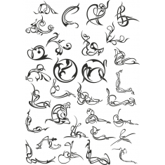 අලංකාර Calligraphic සකස්