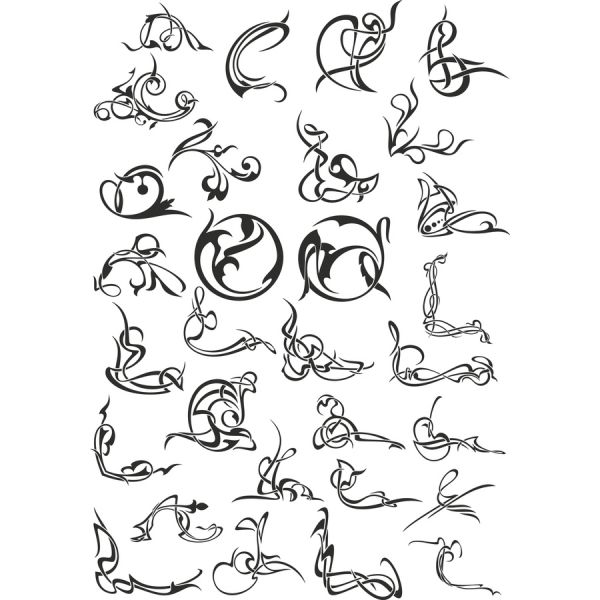 Set Clipart Vektor Kaligrafi yang Elegan Set Clipart Vektor Kaligrafi yang Elegan