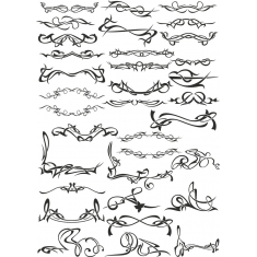 Blommig Border Clipart Set - Elegant