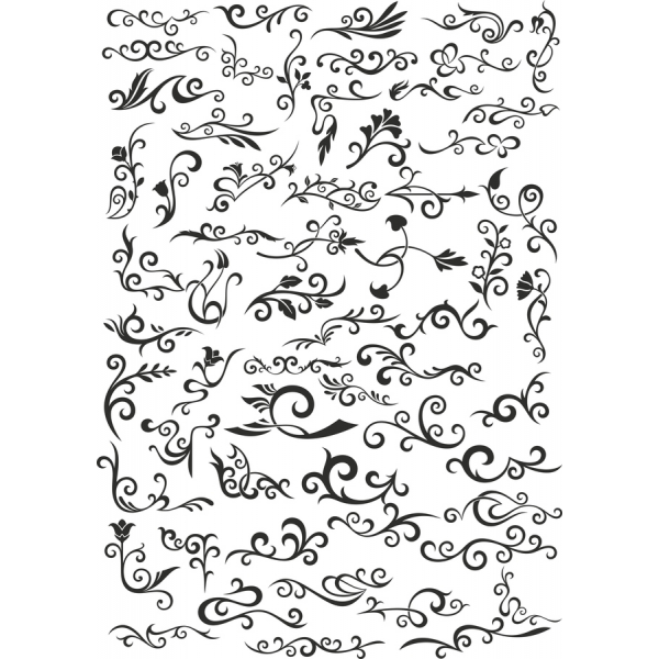 สอนจัดดอกไม้เด็กๆเขา Swirls เว็กเตอ Clipart ตั้งค่า สอนจัดดอกไม้เด็กๆเขา Swirls เว็กเตอ Clipart ตั้งค่า