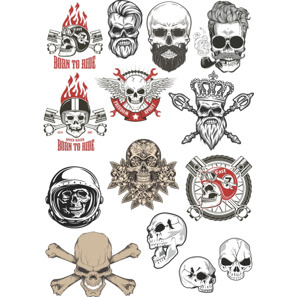 Skull & Rider Clipart Bundle - Edgy Designs for Creative Projects Skull & Rider Clipart Bundle - Edgy Designs for Creative Projects