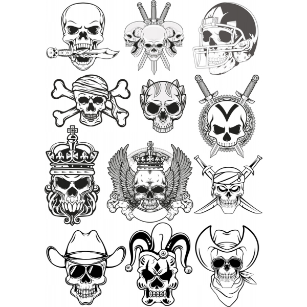 Cranio, Vettoriali Bundle Spigoloso, Illustrazioni per Progetti Creativi Cranio, Vettoriali Bundle Spigoloso, Illustrazioni per Progetti Creativi