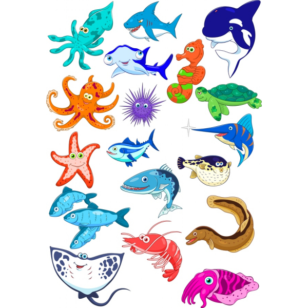 Oceano A Tema Vettoriale Clipart Bundle Oceano A Tema Vettoriale Clipart Bundle
