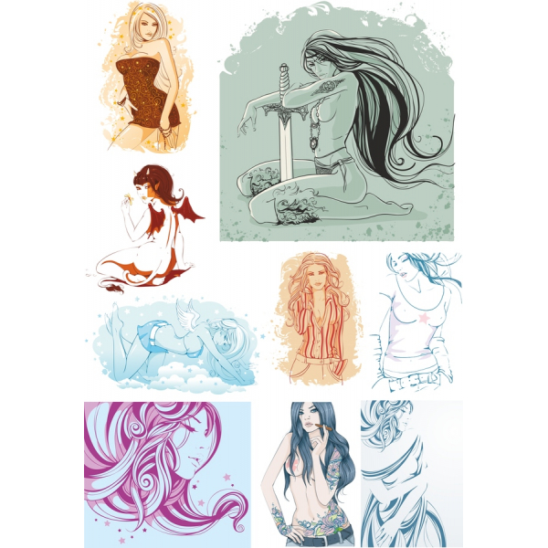 สาวสวยสุดเริ่ดตัวจริเว็กเตอ Illustrations ของคลื่นเสียงผู้หญิงคงคิดว่า
