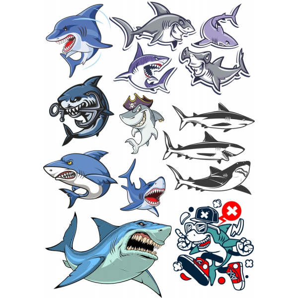 Vector Shark Clipart Bundle | High-Quality SVG & PNG Illustrations Vector Shark Clipart Bundle | High-Quality SVG & PNG Illustrations