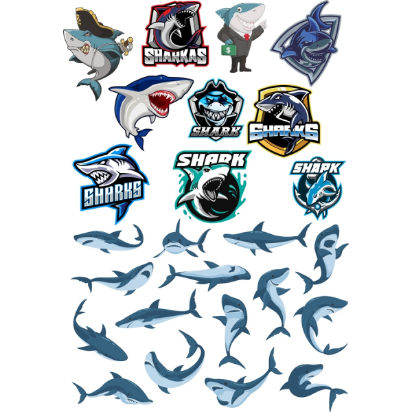 Unique Shark Vector Cliparts Bundle Unique Shark Vector Cliparts Bundle