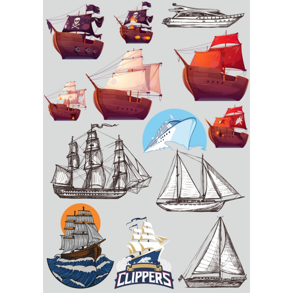 Vecteur Navire Illustrations Bundle - Nautique Clipart Collection Vecteur Navire Illustrations Bundle - Nautique Clipart Collection