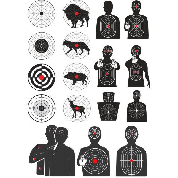 Bundel Clipart Latihan Target-Ilustrasi Vektor