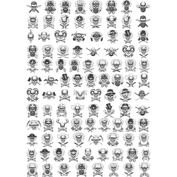 Konečný Lebka Ilustrace Bundle - 120 Unikátních Vektorové Kliparty Konečný Lebka Ilustrace Bundle - 120 Unikátních Vektorové Kliparty