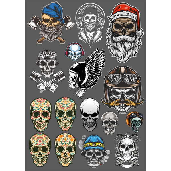 Cranio Clipart Vector Set - 12 Disegni Unici in SVG & PNG Cranio Clipart Vector Set - 12 Disegni Unici in SVG & PNG