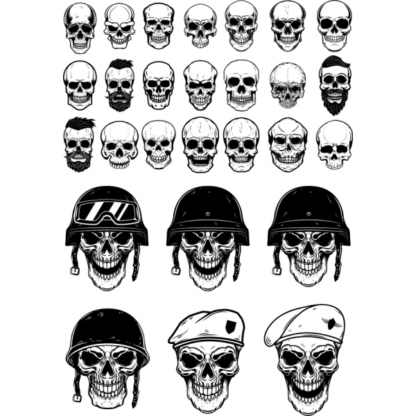 Skull Vector Illustration Set Skull Vector Illustration Set