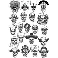 Cráneo Colección De Caracteres - Bundle