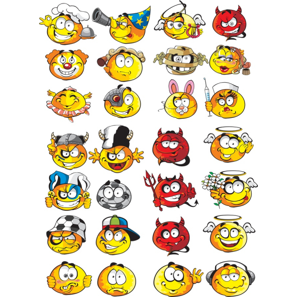 Emoji Izraze Vektor Cliparts Postavio Emoji Izraze Vektor Cliparts Postavio