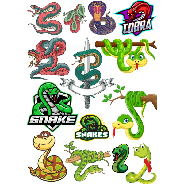 Snake Vektor Illustrationer - Alsidig Clipart Bundt Snake Vektor Illustrationer - Alsidig Clipart Bundt