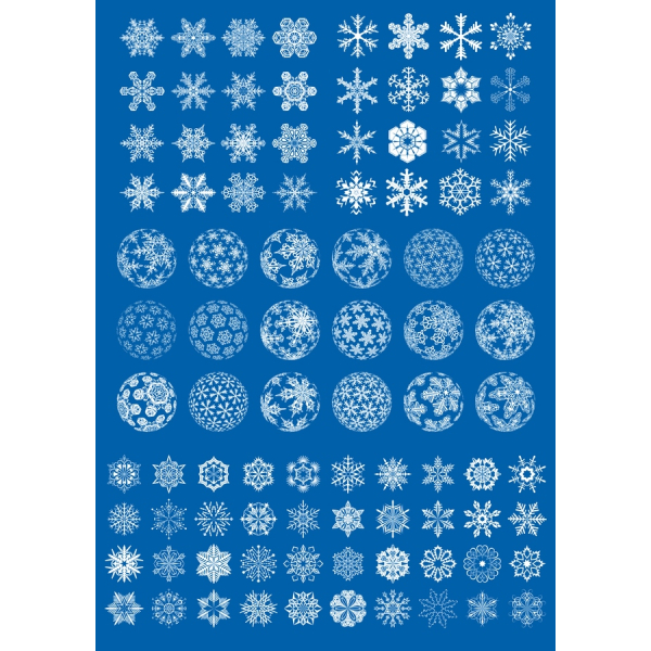 Schneeflocke-Vektor-Clipart-Set - Winter-Abbildungen Schneeflocke-Vektor-Clipart-Set - Winter-Abbildungen