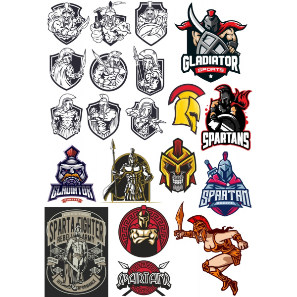 Gladiator Clipart Vector Ilustrații Pachet Gladiator Clipart Vector Ilustrații Pachet