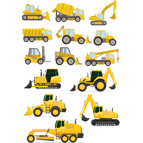 La Construcción Del Vehículo Vector De Imágenes Prediseñadas Conjunto La Construcción Del Vehículo Vector De Imágenes Prediseñadas Conjunto