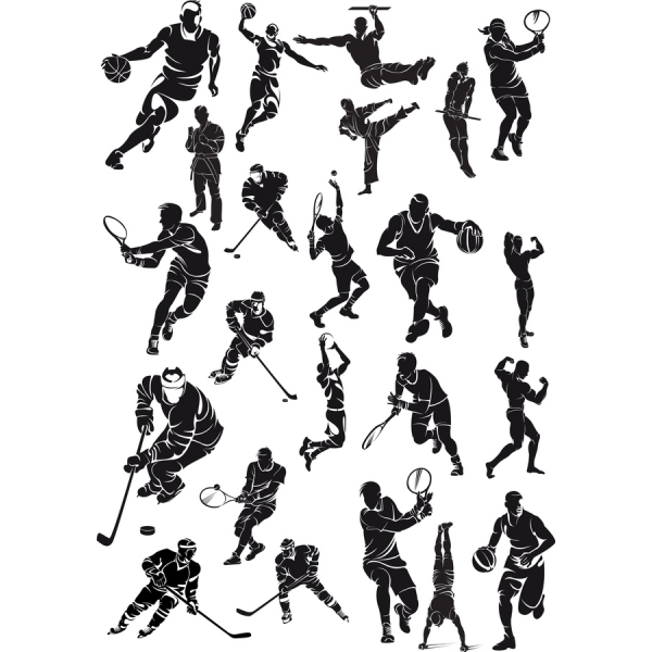 Azione Sportiva Vettoriale Clipart Bundle Azione Sportiva Vettoriale Clipart Bundle