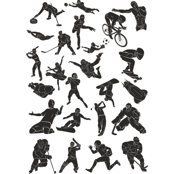 Íþróttir Vektor Clipart Búnt - Öflugri Aðgerð Myndir Íþróttir Vektor Clipart Búnt - Öflugri Aðgerð Myndir
