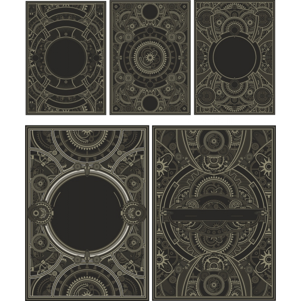 Zestaw wektor tła w stylu Steampunk - Wysokiej jakości wektorowych w formacie SVG i PNG