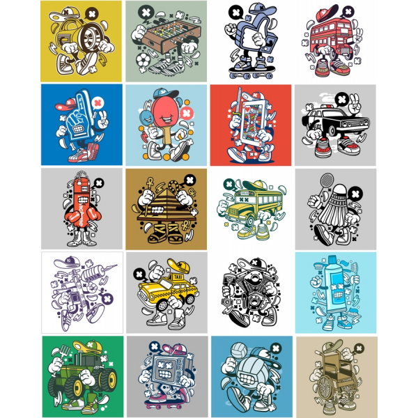 Urban Ikoner, Clipart Samling - 16 Unik Vektor Illustrationer Urban Ikoner, Clipart Samling - 16 Unik Vektor Illustrationer