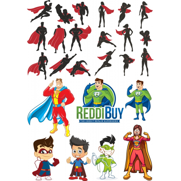 Superhelt Vektor Clipart Bundle til Kreative Projekter Superhelt Vektor Clipart Bundle til Kreative Projekter